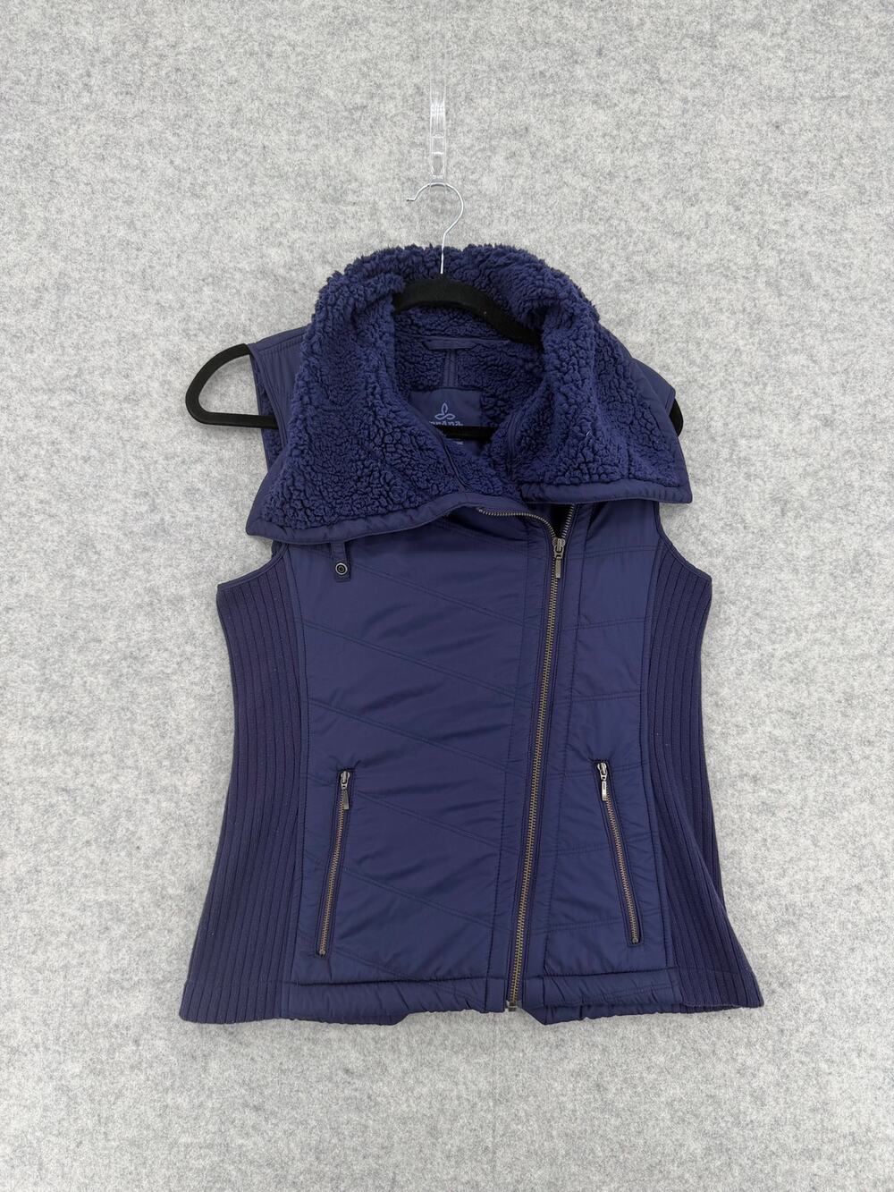 PrAna Indigo Purple Diva Sherpa Fleece Vest Size Small